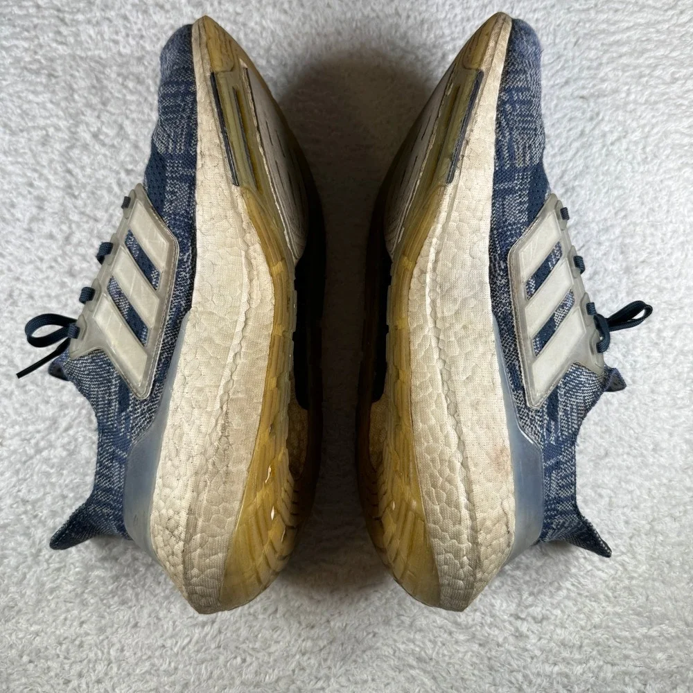 adidas UltraBoost 21 Primeblue Sashiko Blue White Men's Size 10.5 Shoes Sneakers
